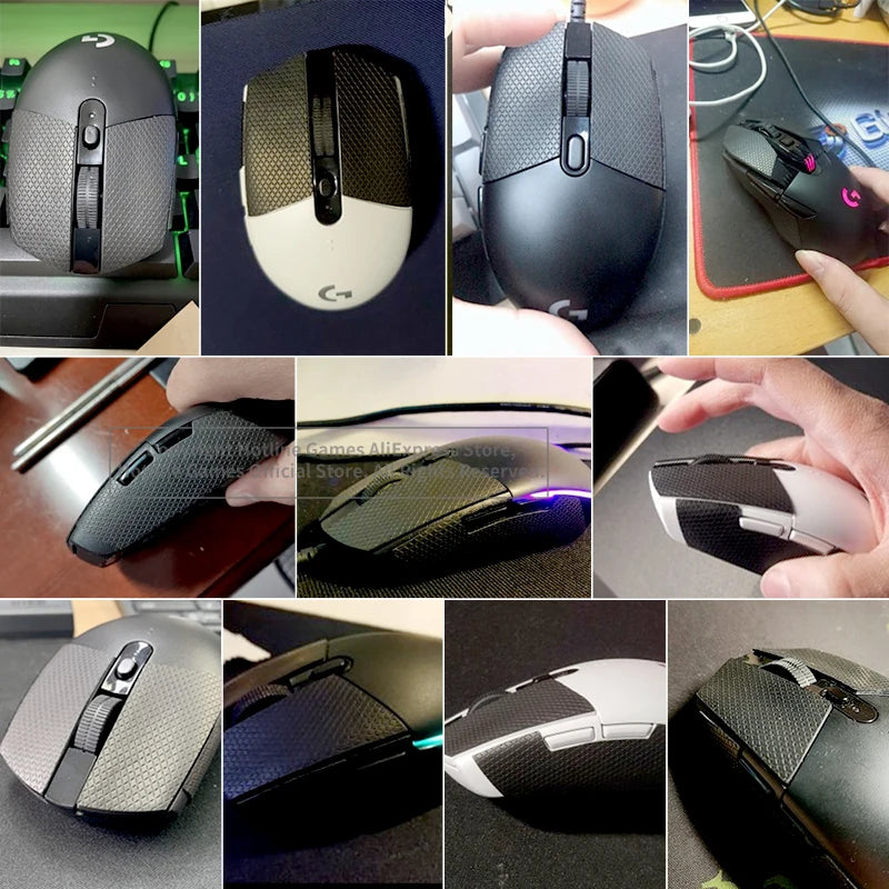 HOTLINE GAMES Anti-Slip Mouse Grip Tape for Logitech G305 G203 G102 G304, Sweat Resistant Gaming Mouse Grip Pads, Non-Slip Mouse Side Stickers
