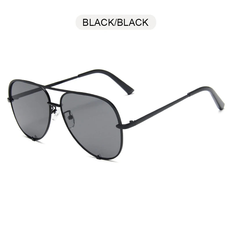 Classic Metal Aviation Sunglasses Women Fashion Alloy Pilot Sun Glasses Men Gradient Black Driving Shades Ladies UV400