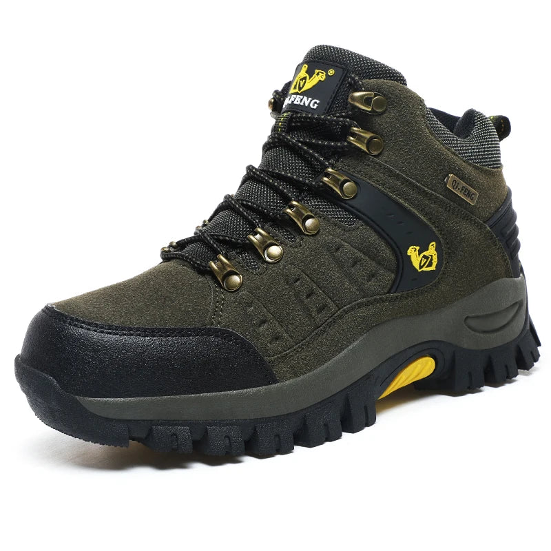 Outdoor Waterproof Hiking Boots Men's Women's Spring And Autumn Hiking Wear-resistant Mountain Sports Boots Hunting Sports Shoes