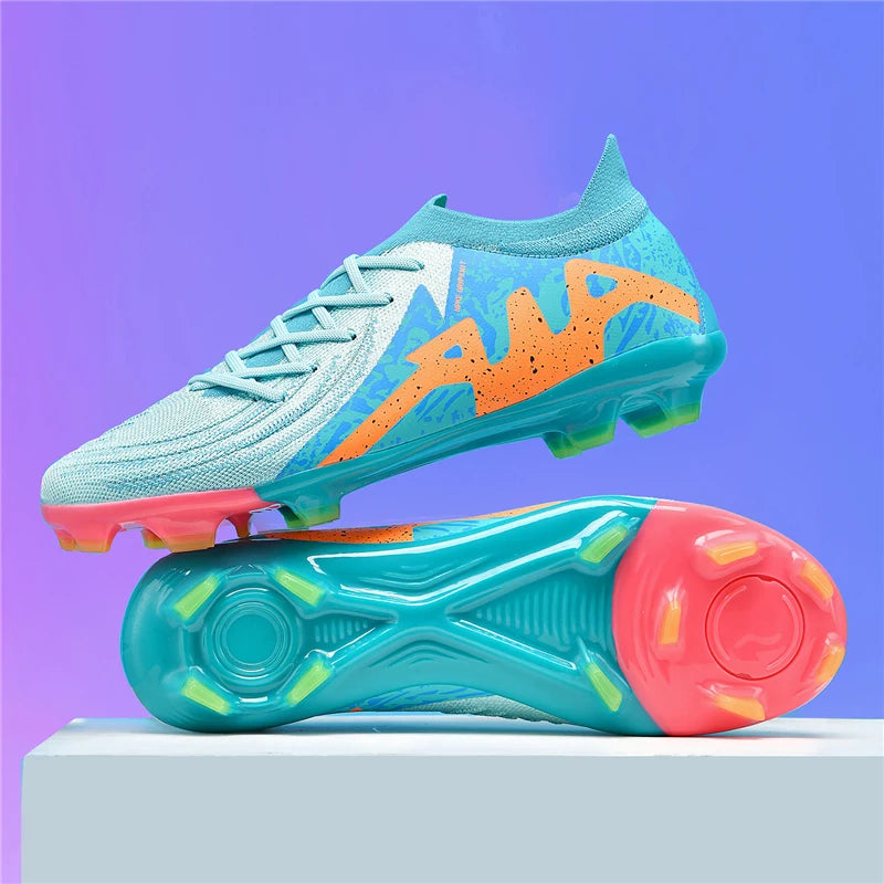 New Men Soccer Shoes Adult Non-Slip Boys Adult Futsal Sport Football Boots Grass Cleats Indoor Ultralight Turf Comfortable