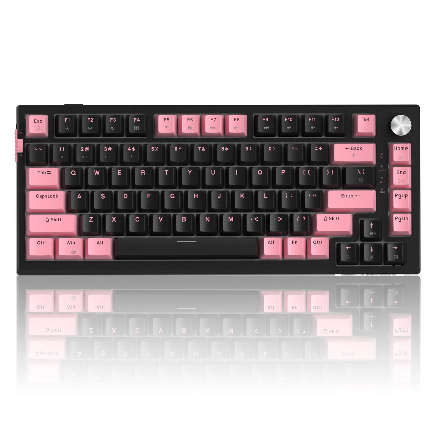 MageGee SKY81 Tastiera meccanica gaming 75%, RGB Gasket hot-swappable cablata personalizzabile, tastiera con suono cremoso e smorzamento acustico con manopola
