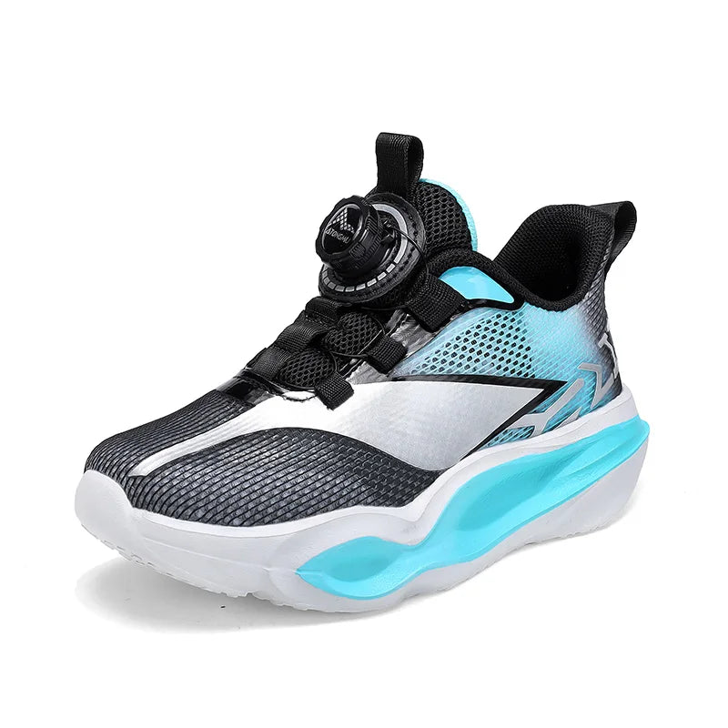 Zapatillas infantiles de moda con suela gruesa y suave, amortiguación elástica, calzado casual cómodo tipo tenis, nuevas zapatillas ligeras de malla para jogging