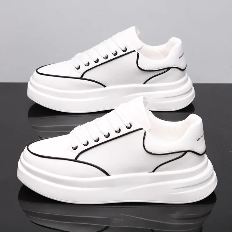 New Couple's Small White Shoes Men's Shoes Women Sports Shoes Men's Sneakers Increased Height Inside Casual Sports Shoes