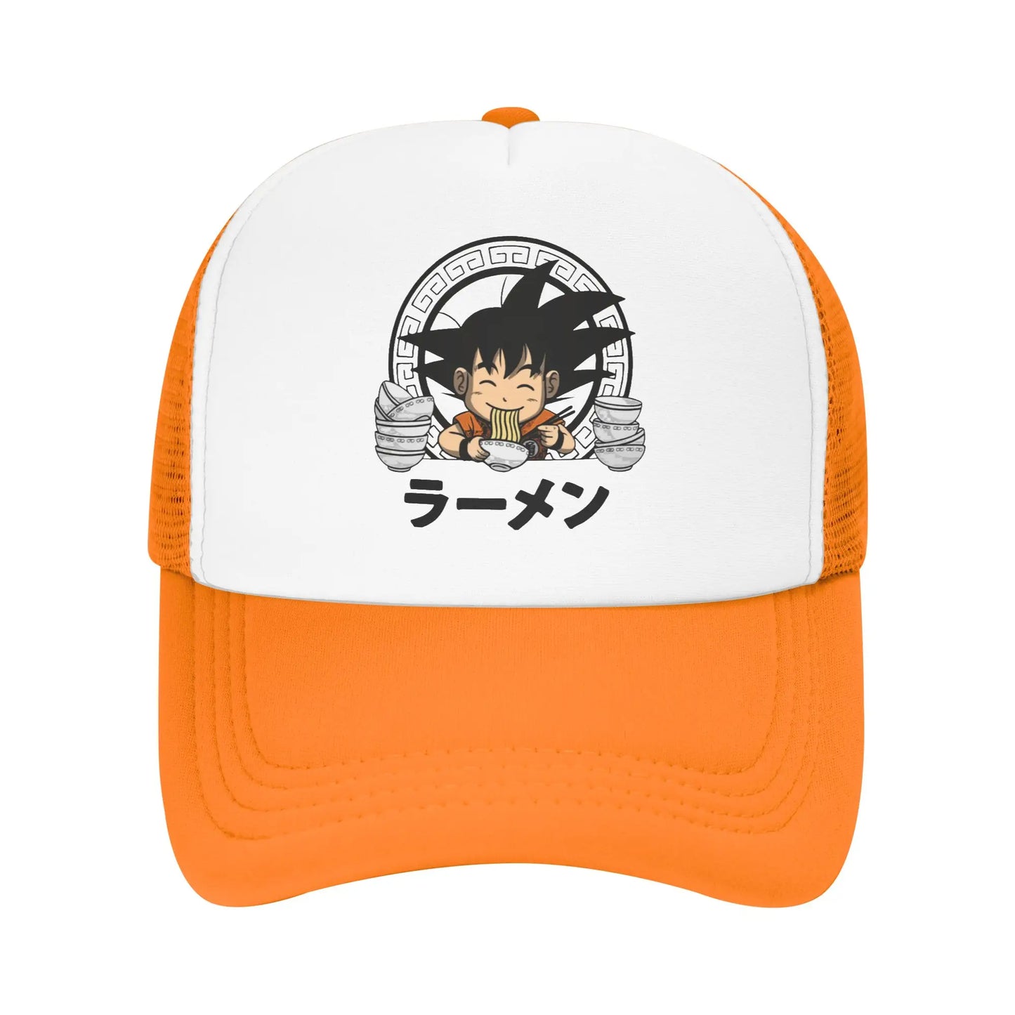 Goku Kid Ramen Dragon Ball Trucker Hat Men Women Vintage Anime Manga Hats Sports Cap Adjustable Polyester Baseball Caps Summer, Produit gaming premium Fraquane, produits de luxe, nouvelle génération, équipement gamer