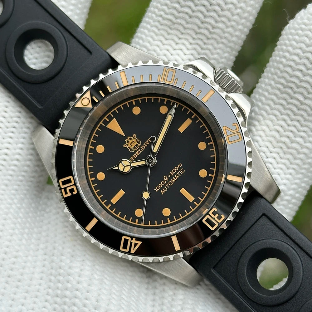 STEELDIVE SD1954V Ceramic Bezel 41MM Stainless Steel Case 300M Waterproof Vintage Luminous NH35 Automatic Men's Dive Watch
