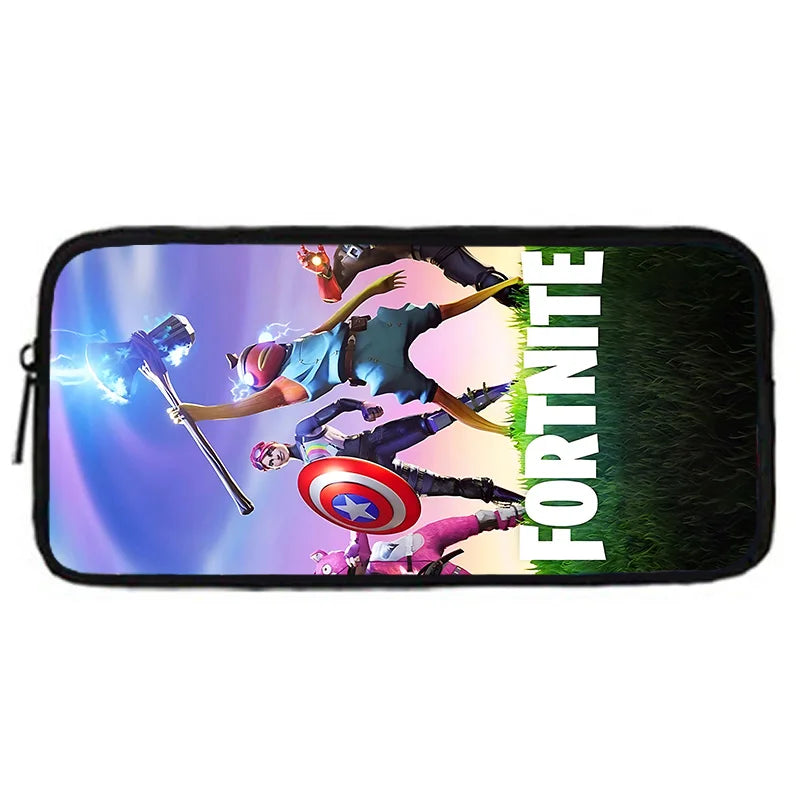 Zaini per bambini con design Hot Game, borsa pranzo e astuccio, borse scuola per alunni ad alta capacità, per bambino e bambina, regalo ideale F-FortniteS