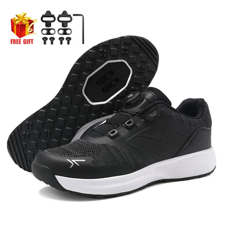 Cycling Sneakers MTB Men's Sports Dirt Bike Shoes SPD Pedal Mountain Bicycle Footwear Speed Racing Flat Off-Road Cycling Shoes