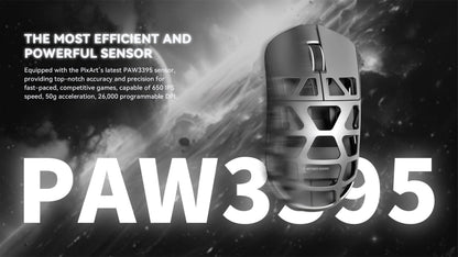 ATTACK SHARK R3 геймърска мишка от магнезиева сплав 8K SUPERLIGHT 8000Hz 6 регулируеми DPI до 26000 PAW3395 BT/2.4G безжична/жична