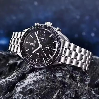 Nuevo reloj para hombre PAGANI DESIGN V6 Moon 2026, cronógrafo deportivo Speed, reloj de cuarzo para hombre, cristal de zafiro AR, bisel de cerámica, reloj seguro