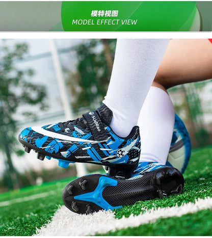 Kids Football Boots Soccer Shoes FG/TF School Football Boots Boys Girls Cleats Grass Sneakers Child Outdoor Athletic Training