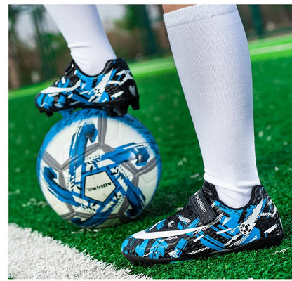 Kids Football Boots Soccer Shoes FG/TF School Football Boots Boys Girls Cleats Grass Sneakers Child Outdoor Athletic Training