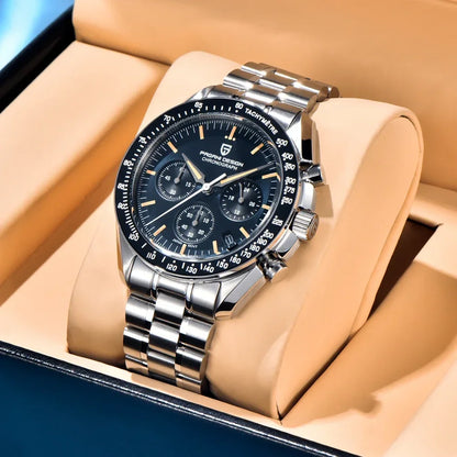 Nuevo reloj para hombre PAGANI DESIGN V6 Moon 2026, cronógrafo deportivo Speed, reloj de cuarzo para hombre, cristal de zafiro AR, bisel de cerámica, reloj seguro