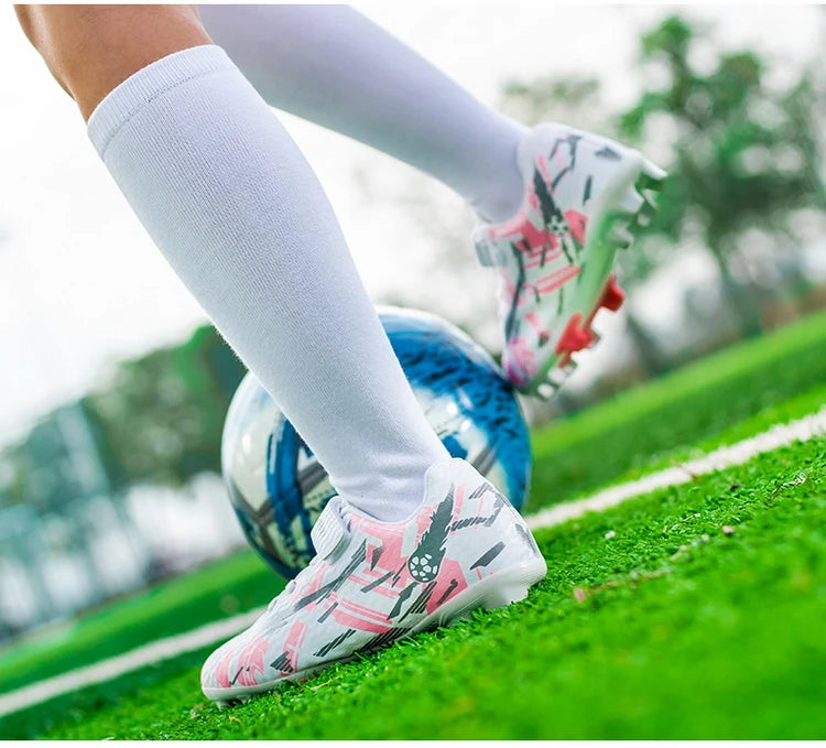 Kids Football Boots Soccer Shoes FG/TF School Football Boots Boys Girls Cleats Grass Sneakers Child Outdoor Athletic Training
