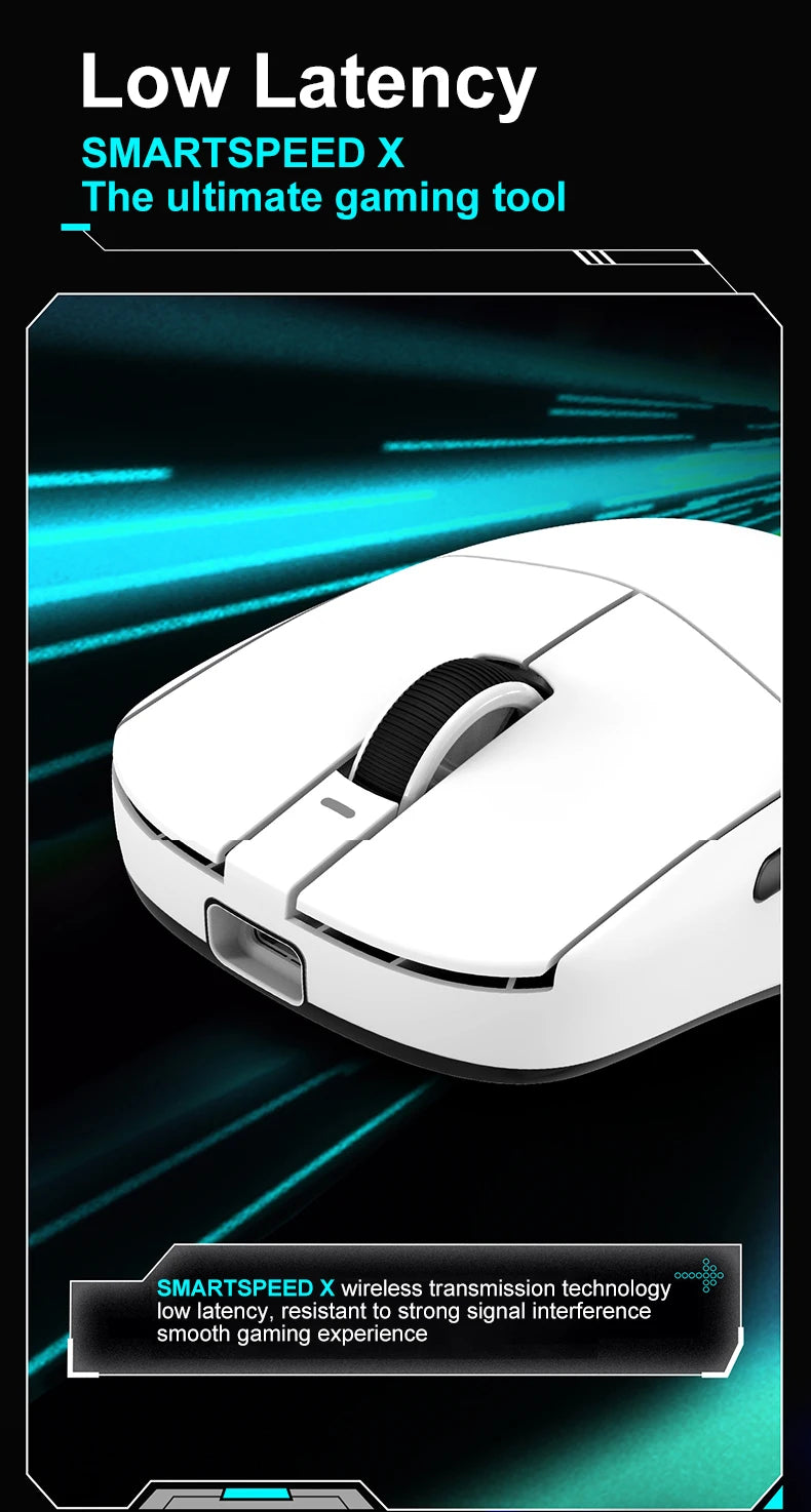 Ratón gaming inalámbrico ATK VXE Dragonfly R1 Pro MAX PAW3395 R1 SE Plus, ratón FPS esports personalizable, recargable y ligero