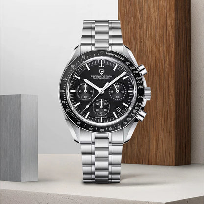 Nuevo reloj para hombre PAGANI DESIGN V6 Moon 2026, cronógrafo deportivo Speed, reloj de cuarzo para hombre, cristal de zafiro AR, bisel de cerámica, reloj seguro