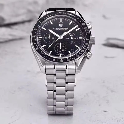 Nuevo reloj para hombre PAGANI DESIGN V6 Moon 2026, cronógrafo deportivo Speed, reloj de cuarzo para hombre, cristal de zafiro AR, bisel de cerámica, reloj seguro