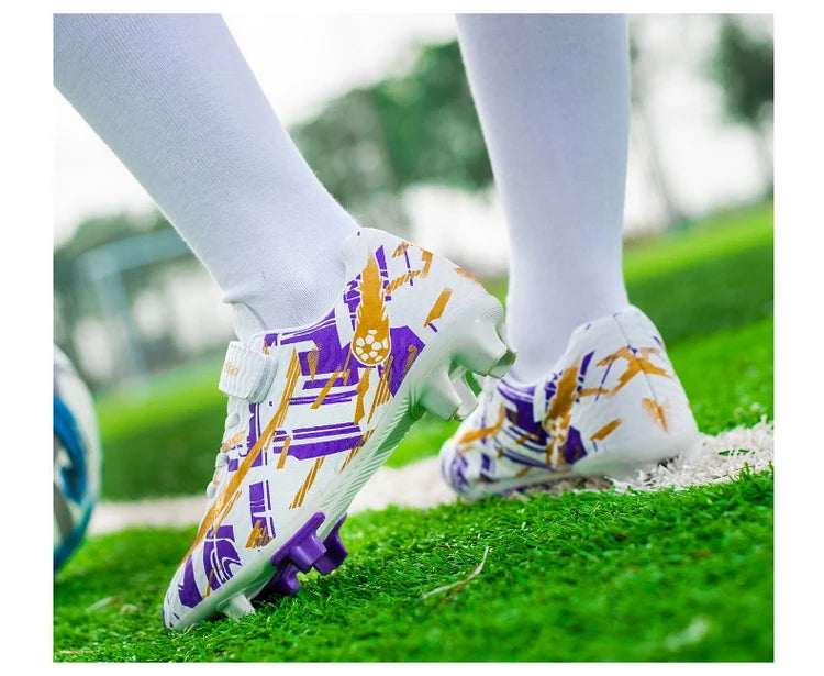 Kids Football Boots Soccer Shoes FG/TF School Football Boots Boys Girls Cleats Grass Sneakers Child Outdoor Athletic Training