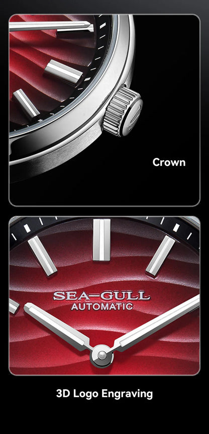 Seagull Watch 39.5mm Men's Watch 5Bar Waterproof Automatic Mechanical Watches Luminous Watches for Man 6180 relogio masculino