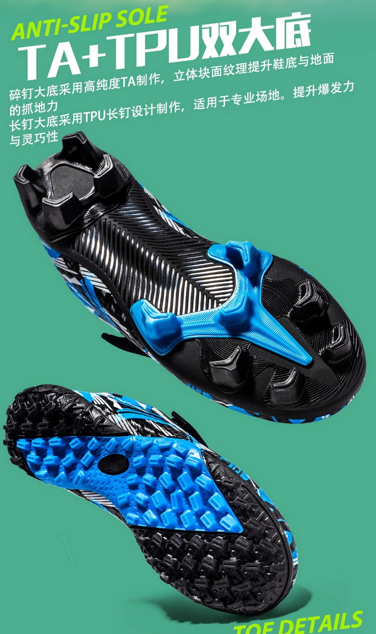 Kids Football Boots Soccer Shoes FG/TF School Football Boots Boys Girls Cleats Grass Sneakers Child Outdoor Athletic Training