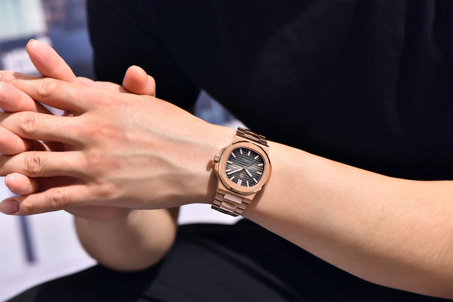 PAGANI DESIGN 2026 Nuovo orologio automatico di lusso da uomo, orologio da polso meccanico in acciaio inossidabile con vetro zaffiro, quadrante tonneau 40MM