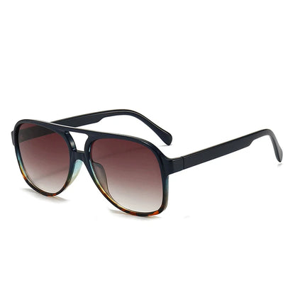 Retro Oversized Polarized Sunglasses Women Fashion Pilot Sun Glasses Men Vintage Gradient Lens Black Yellow Trendy Shades UV400