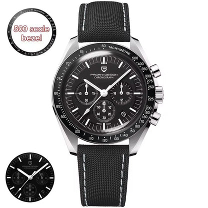 Nuevo reloj para hombre PAGANI DESIGN V6 Moon 2026, cronógrafo deportivo Speed, reloj de cuarzo para hombre, cristal de zafiro AR, bisel de cerámica, reloj seguro