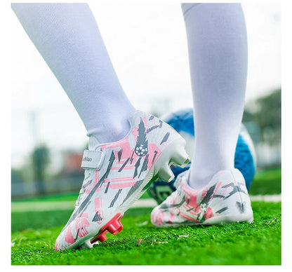 Kids Football Boots Soccer Shoes FG/TF School Football Boots Boys Girls Cleats Grass Sneakers Child Outdoor Athletic Training