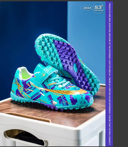 Kids Football Boots Soccer Shoes FG/TF School Football Boots Boys Girls Cleats Grass Sneakers Child Outdoor Athletic Training