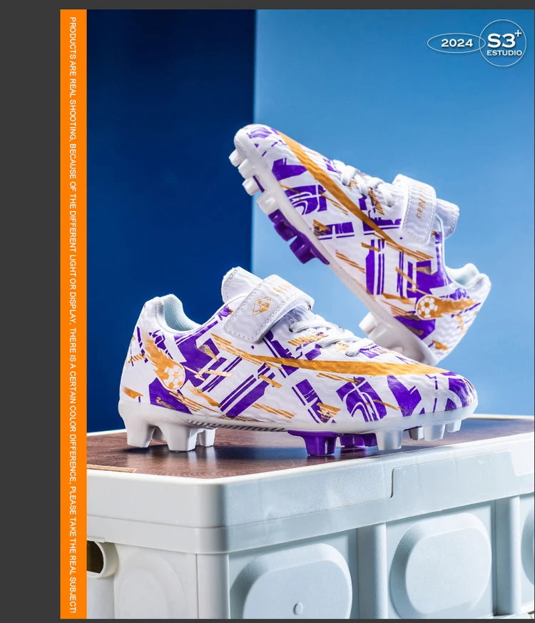 Kids Football Boots Soccer Shoes FG/TF School Football Boots Boys Girls Cleats Grass Sneakers Child Outdoor Athletic Training