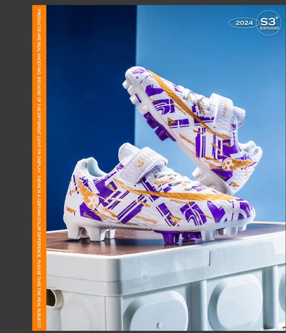 Kids Football Boots Soccer Shoes FG/TF School Football Boots Boys Girls Cleats Grass Sneakers Child Outdoor Athletic Training