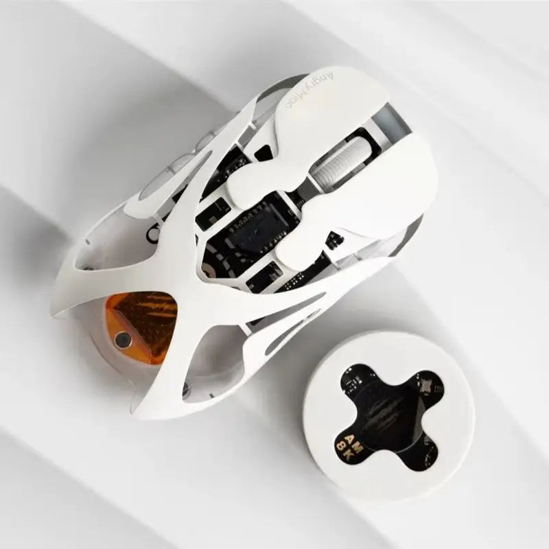 Angry Miao Infinity Gaming Wireless Mouse Hot-Swappable Metal Ultralight Hollow PAW3950 Dual 8K Wired Tri-Mode