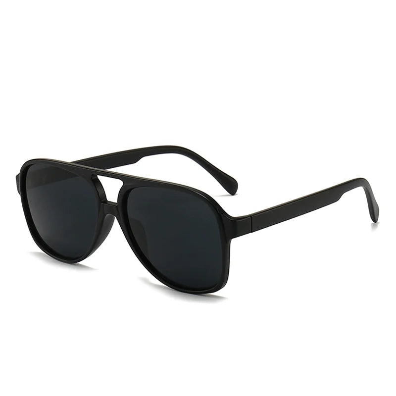 Retro Oversized Polarized Sunglasses Women Fashion Pilot Sun Glasses Men Vintage Gradient Lens Black Yellow Trendy Shades UV400