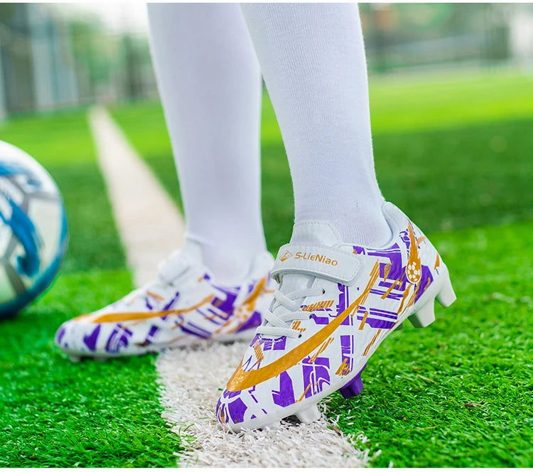 Kids Football Boots Soccer Shoes FG/TF School Football Boots Boys Girls Cleats Grass Sneakers Child Outdoor Athletic Training
