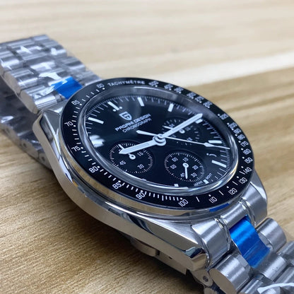 Nuevo reloj para hombre PAGANI DESIGN V6 Moon 2026, cronógrafo deportivo Speed, reloj de cuarzo para hombre, cristal de zafiro AR, bisel de cerámica, reloj seguro