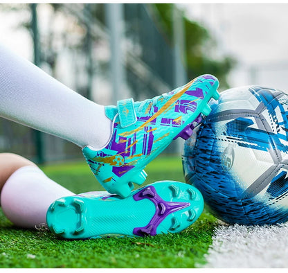 Kids Football Boots Soccer Shoes FG/TF School Football Boots Boys Girls Cleats Grass Sneakers Child Outdoor Athletic Training