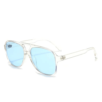 Retro Oversized Polarized Sunglasses Women Fashion Pilot Sun Glasses Men Vintage Gradient Lens Black Yellow Trendy Shades UV400