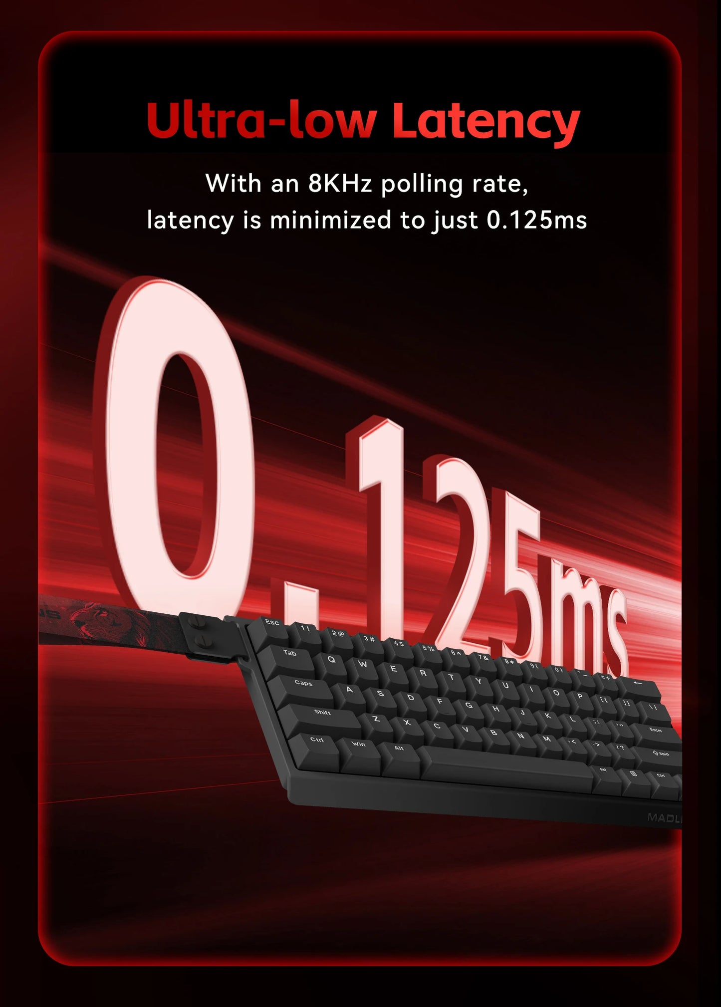 FGG MADLIONS MAD 60/68 Pro Teclado mecánico con interruptor magnético, cableado, 68%, teclados gaming con Rapid Trigger RGB, teclados personalizados