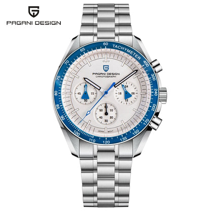 Nuevo reloj para hombre PAGANI DESIGN V6 Moon 2026, cronógrafo deportivo Speed, reloj de cuarzo para hombre, cristal de zafiro AR, bisel de cerámica, reloj seguro