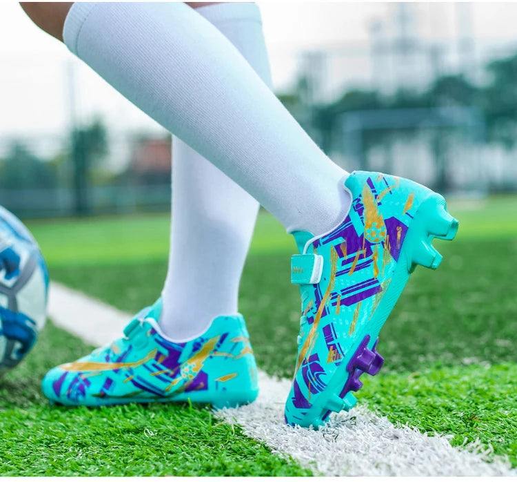 Kids Football Boots Soccer Shoes FG/TF School Football Boots Boys Girls Cleats Grass Sneakers Child Outdoor Athletic Training