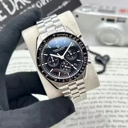 Nuevo reloj para hombre PAGANI DESIGN V6 Moon 2026, cronógrafo deportivo Speed, reloj de cuarzo para hombre, cristal de zafiro AR, bisel de cerámica, reloj seguro
