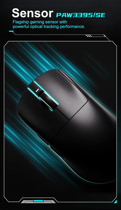 Ratón gaming inalámbrico ATK VXE Dragonfly R1 Pro MAX PAW3395 R1 SE Plus, ratón FPS esports personalizable, recargable y ligero