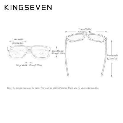 KINGSEVEN Óculos de sol vintage 100% polarizados para homem, em madeira, com proteção UV400, de moda, quadrados, para mulher, Gafas De sol