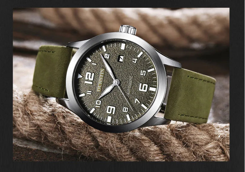 OCHSTIN Men Automatic Mechanical Watch Luxury Casual Dress Military Outdoor Sports Army Mens Wristwatches Waterproof Male Clock