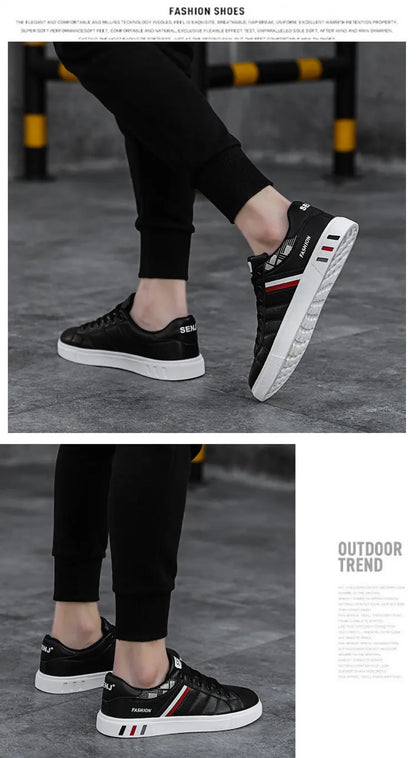 Sneakers casual da uomo, scarpe da skateboard in PU, scarpe basse per studenti, sneakers outdoor, scarpe street con lacci, scarpe da camminata, taglia grande 48
