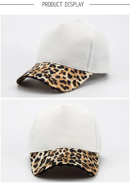 CNTANG Women Leopard Print Baseball Cap Fashion Hip Hop Caps Casual Designer Brand Female Hat Snapback For Women's Girls Gorras