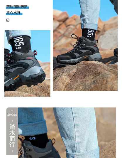 HUMTTO Hiking Shoes Men Winter Outdoor Sports Climbing Shoes Hunting Shoes Warm Women Trekking Sneakers Ankle Boots Tactical