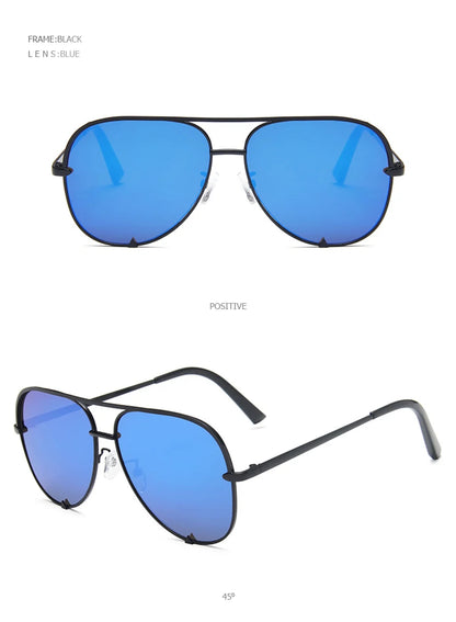 Classic Metal Aviation Sunglasses Women Fashion Alloy Pilot Sun Glasses Men Gradient Black Driving Shades Ladies UV400