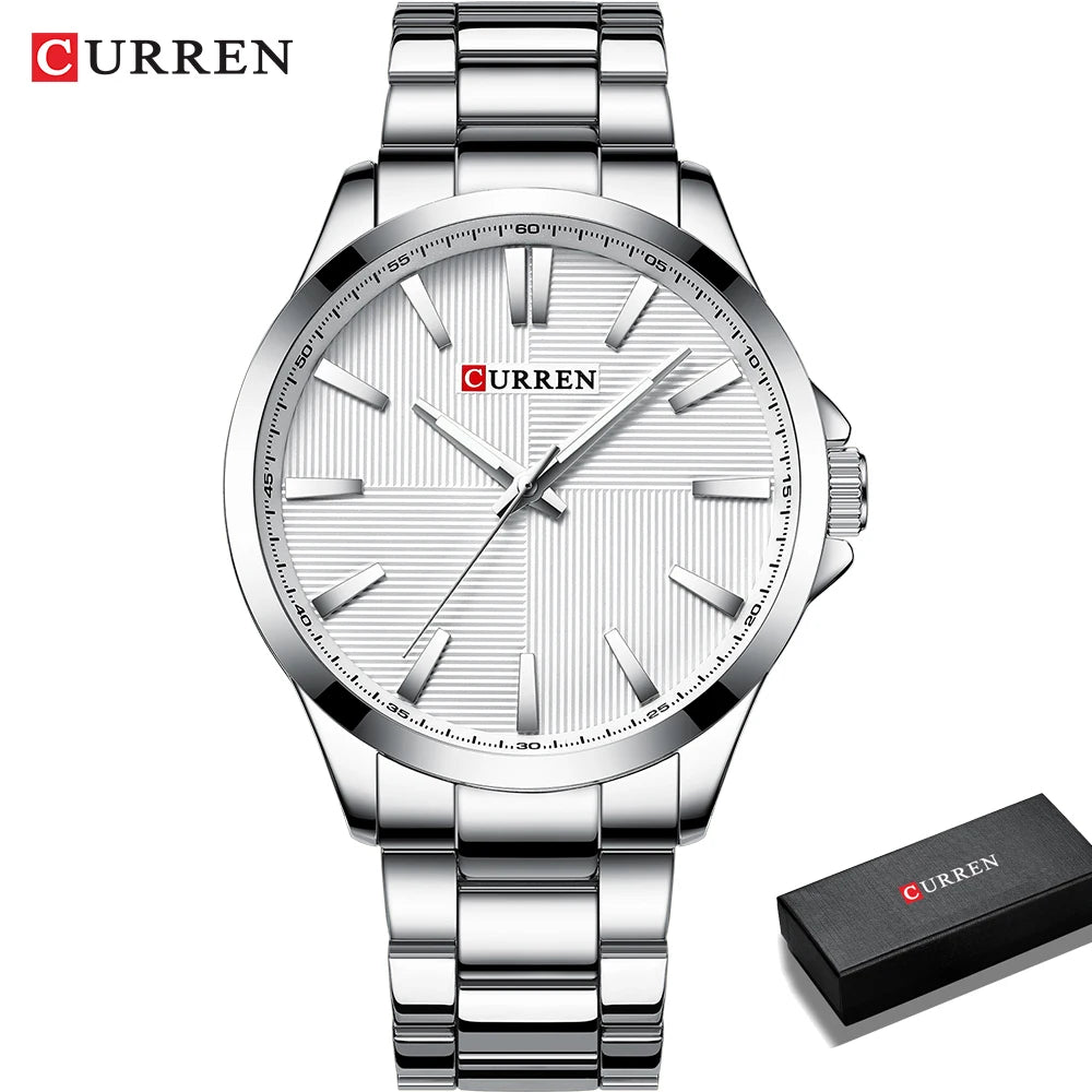 Montre pour homme CURREN – Modèle de luxe, étanche, style militaire, en acier inoxydable – Montre-bracelet sportive (réf. 8322)