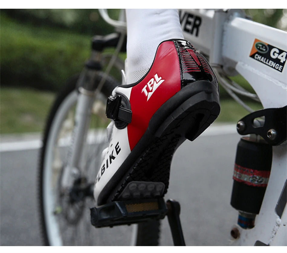 Professional Racing Road Bike Cycling Shoes for Men, Outdoor Non-Slip MTB Bicycle Sneakers, Breathable Self-Locking Sports Cleat Shoes