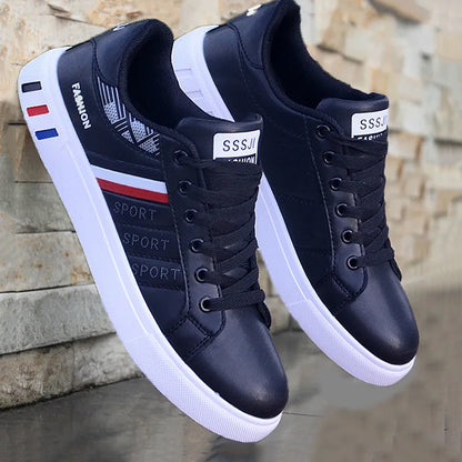 Sneakers casual da uomo, scarpe da skateboard in PU, scarpe basse per studenti, sneakers outdoor, scarpe street con lacci, scarpe da camminata, taglia grande 48
